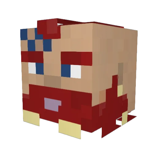 MarcelGarde Minecraft avatar head, 3D render