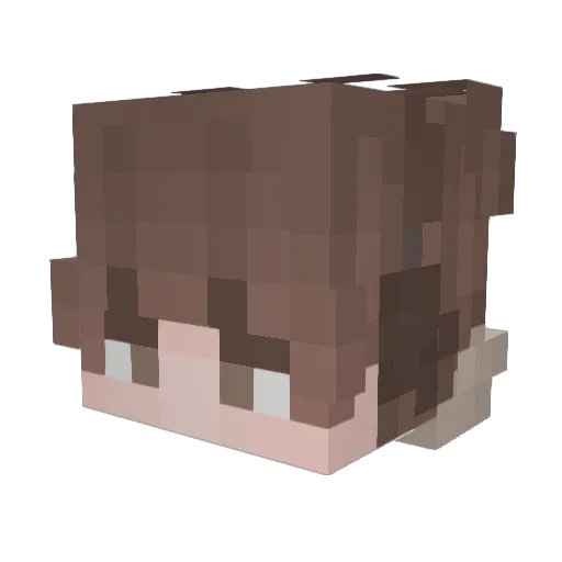 MarcelX1 Minecraft avatar head, 3D render