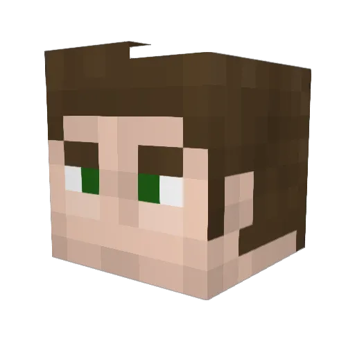 MarcelZocktYT Minecraft avatar head, 3D render