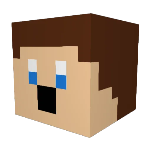Marcel_11 Minecraft avatar head, 3D render