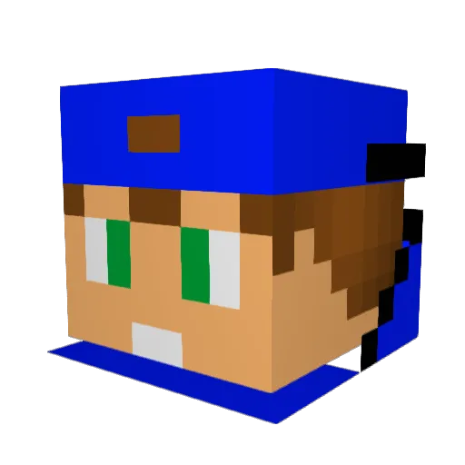Marcel_2102_ Minecraft avatar head, 3D render