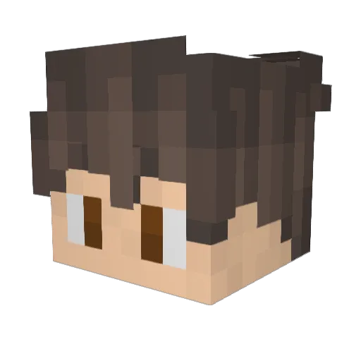 Marcelade Minecraft avatar head, 3D render