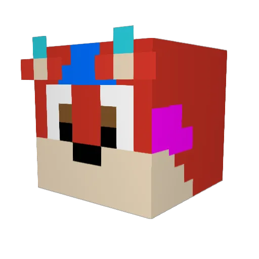 MarceliTheGamer Minecraft avatar head, 3D render