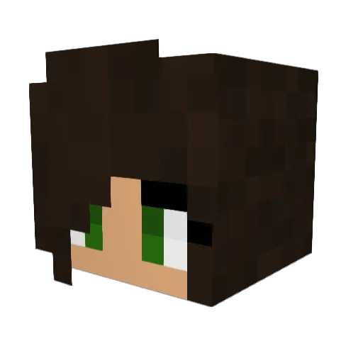 Marceline186 Minecraft avatar head, 3D render