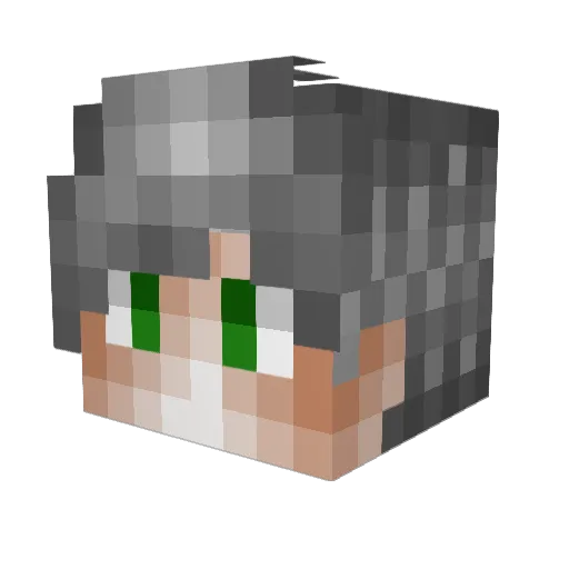 Marceline5 Minecraft avatar head, 3D render