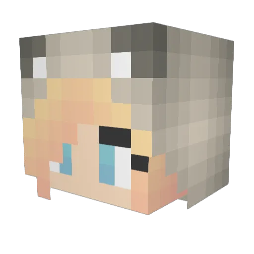 MarcelineVPQ Minecraft avatar head, 3D render