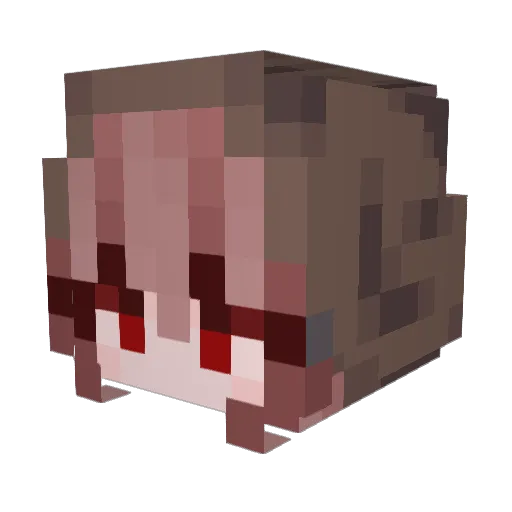 Marcella1928 Minecraft avatar head, 3D render