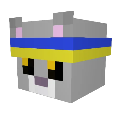 Marcellokot321YT Minecraft avatar head, 3D render