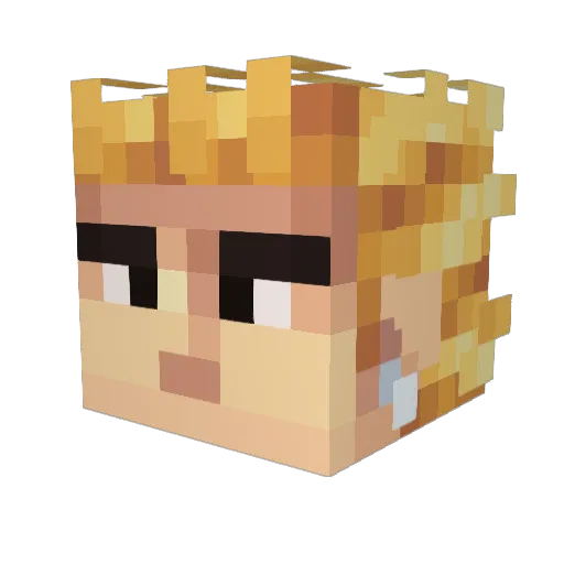 MarceloNZ Minecraft avatar head, 3D render