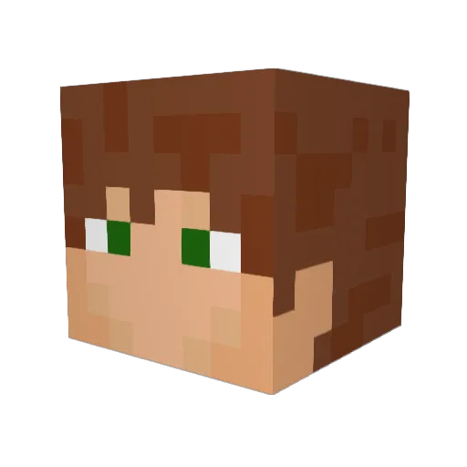 Marcelsigma Minecraft avatar head, 3D render
