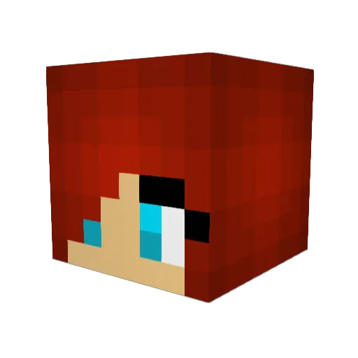 Marcena Minecraft avatar head, 3D render