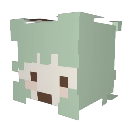 MarceyMoo11 Minecraft avatar head, 3D render