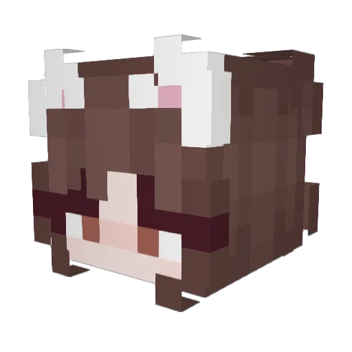 March0204 Minecraft avatar head, 3D render