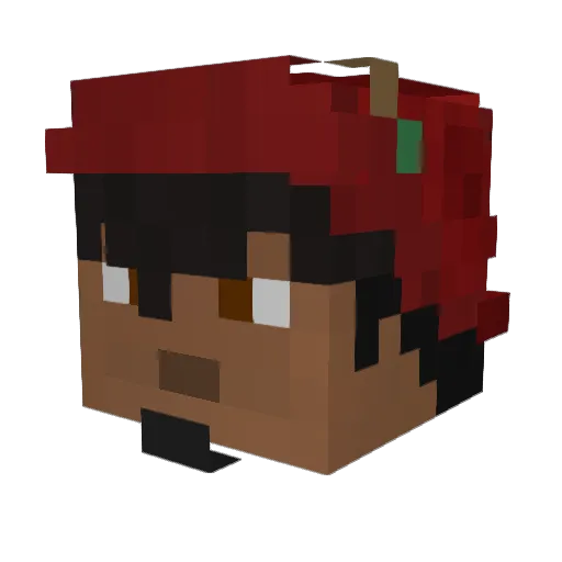 MarchCalendar Minecraft avatar head, 3D render