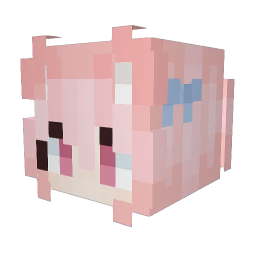 March_Yuki Minecraft avatar head, 3D render