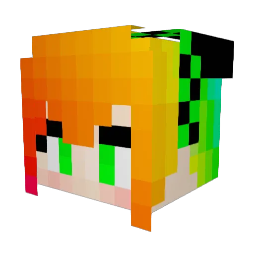 Marchemel Minecraft avatar head, 3D render