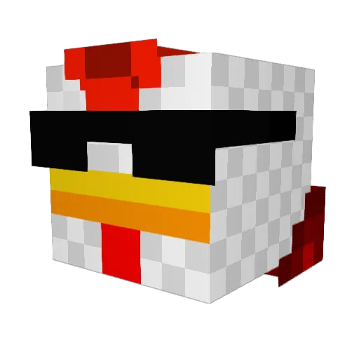 Marcherryy Minecraft avatar head, 3D render