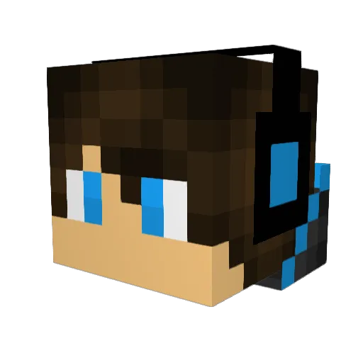 Marci8 Minecraft avatar head, 3D render