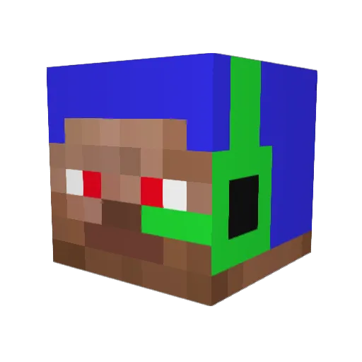 MarciM9 Minecraft avatar head, 3D render