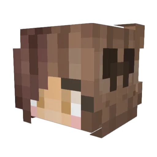 Marcia_world Minecraft avatar head, 3D render