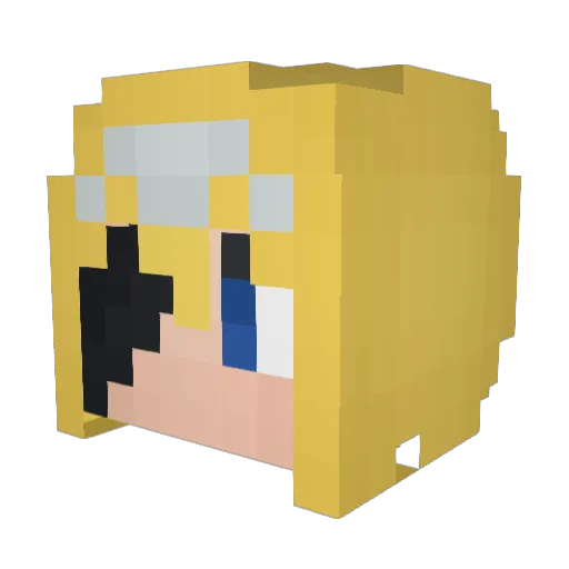 MarcinLeczadelko Minecraft avatar head, 3D render