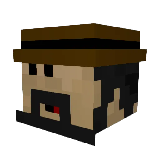 Marcinsol Minecraft avatar head, 3D render