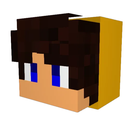 Marcio_Hp Minecraft avatar head, 3D render