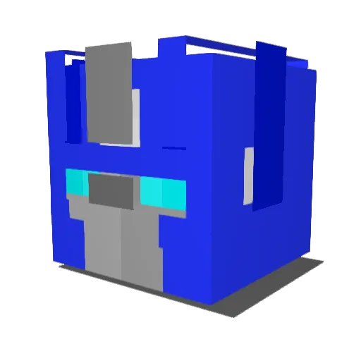 Marciphil Minecraft avatar head, 3D render