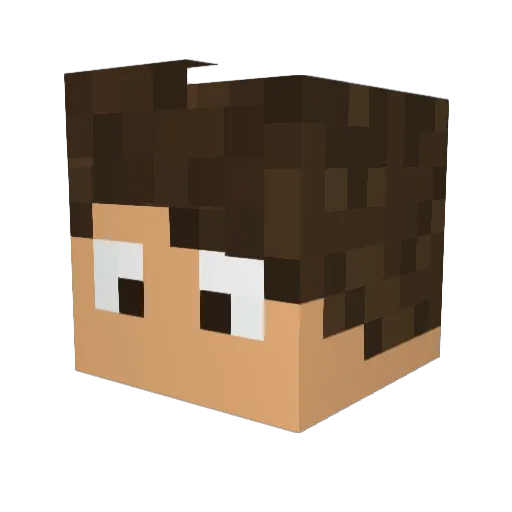 MarcoAdler Minecraft avatar head, 3D render