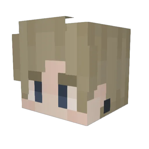 MarcoCesarG Minecraft avatar head, 3D render