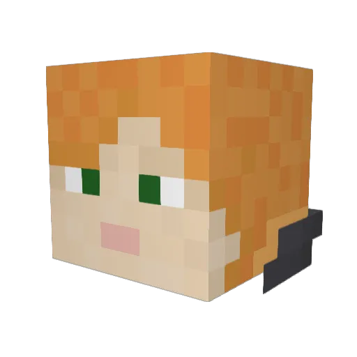 Marcocido Minecraft avatar head, 3D render