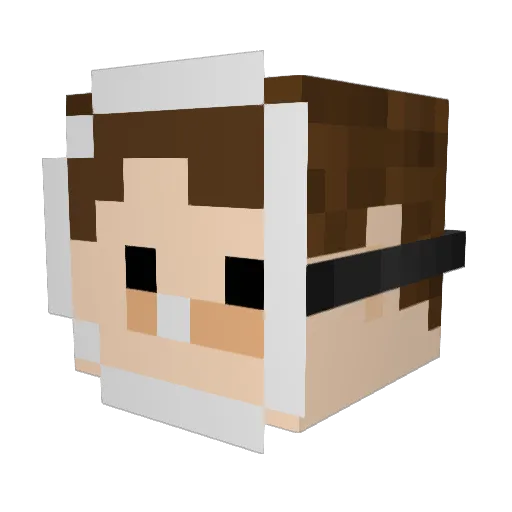 Marcogo Minecraft avatar head, 3D render