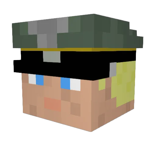 Marcolino2k Minecraft avatar head, 3D render