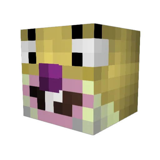 Marconut28 Minecraft avatar head, 3D render