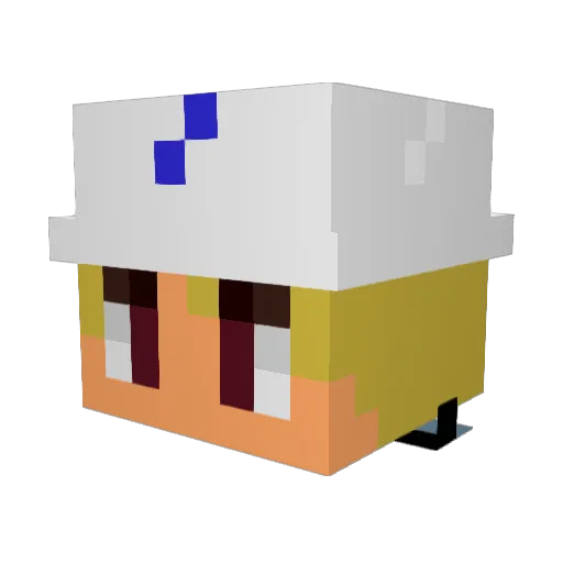 Marcoringa Minecraft avatar head, 3D render