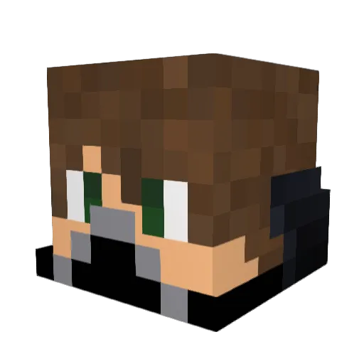 MarcosEller Minecraft avatar head, 3D render