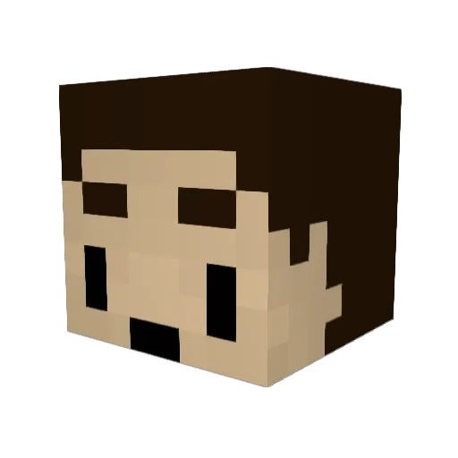 MarcosMGCN Minecraft avatar head, 3D render