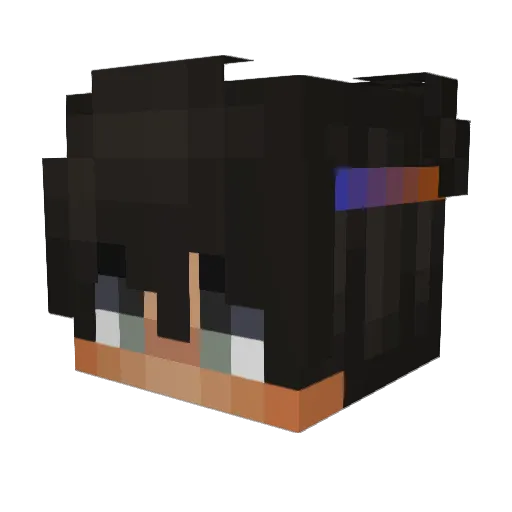 MarcosSkrr_ Minecraft avatar head, 3D render