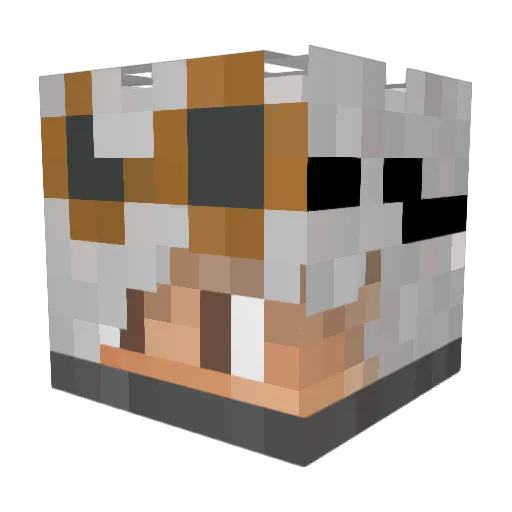 Marcrou Minecraft avatar head, 3D render