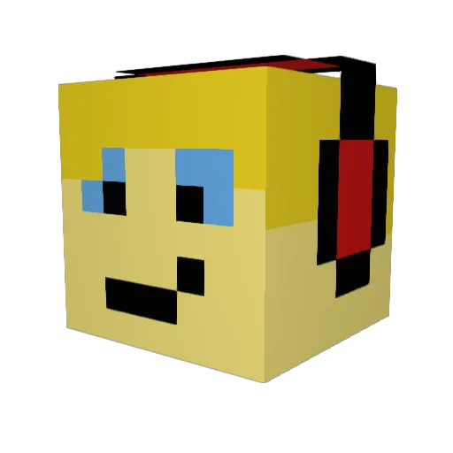 Marctyp Minecraft avatar head, 3D render