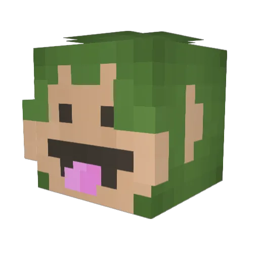 Marcuca Minecraft avatar head, 3D render