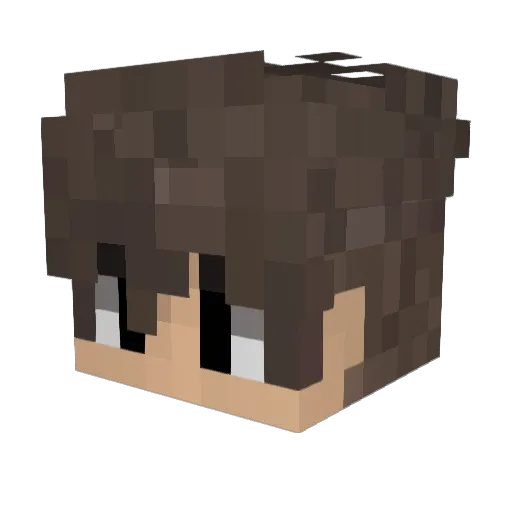 Marcumad Minecraft avatar head, 3D render