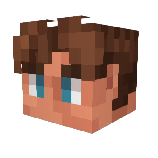 MarcusWeibull Minecraft avatar head, 3D render