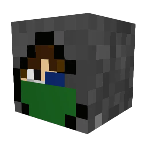 Marcus_Green1 Minecraft avatar head, 3D render