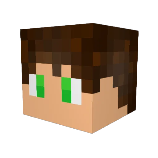 Marcuseva Minecraft avatar head, 3D render