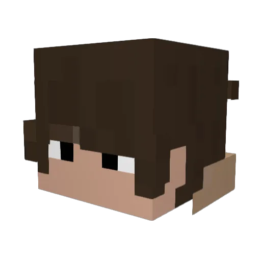 Marcv11 Minecraft avatar head, 3D render