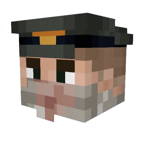 Marcvng Minecraft avatar head, 3D render
