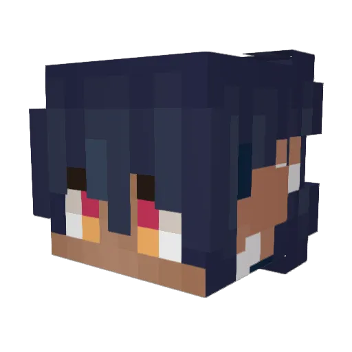 MarcyMarMar Minecraft avatar head, 3D render