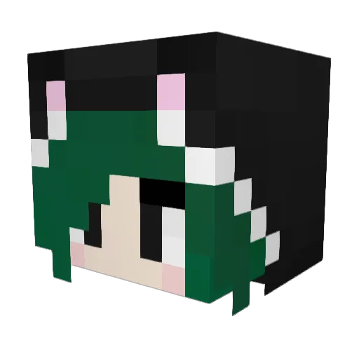 Marcysiavip Minecraft avatar head, 3D render