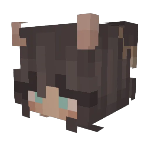 Mardelchen Minecraft avatar head, 3D render